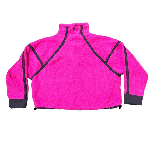 Free People Movement Mountain High Fleece Half Zip Fuchsia Flirt Size SP - Picture 3 of 9